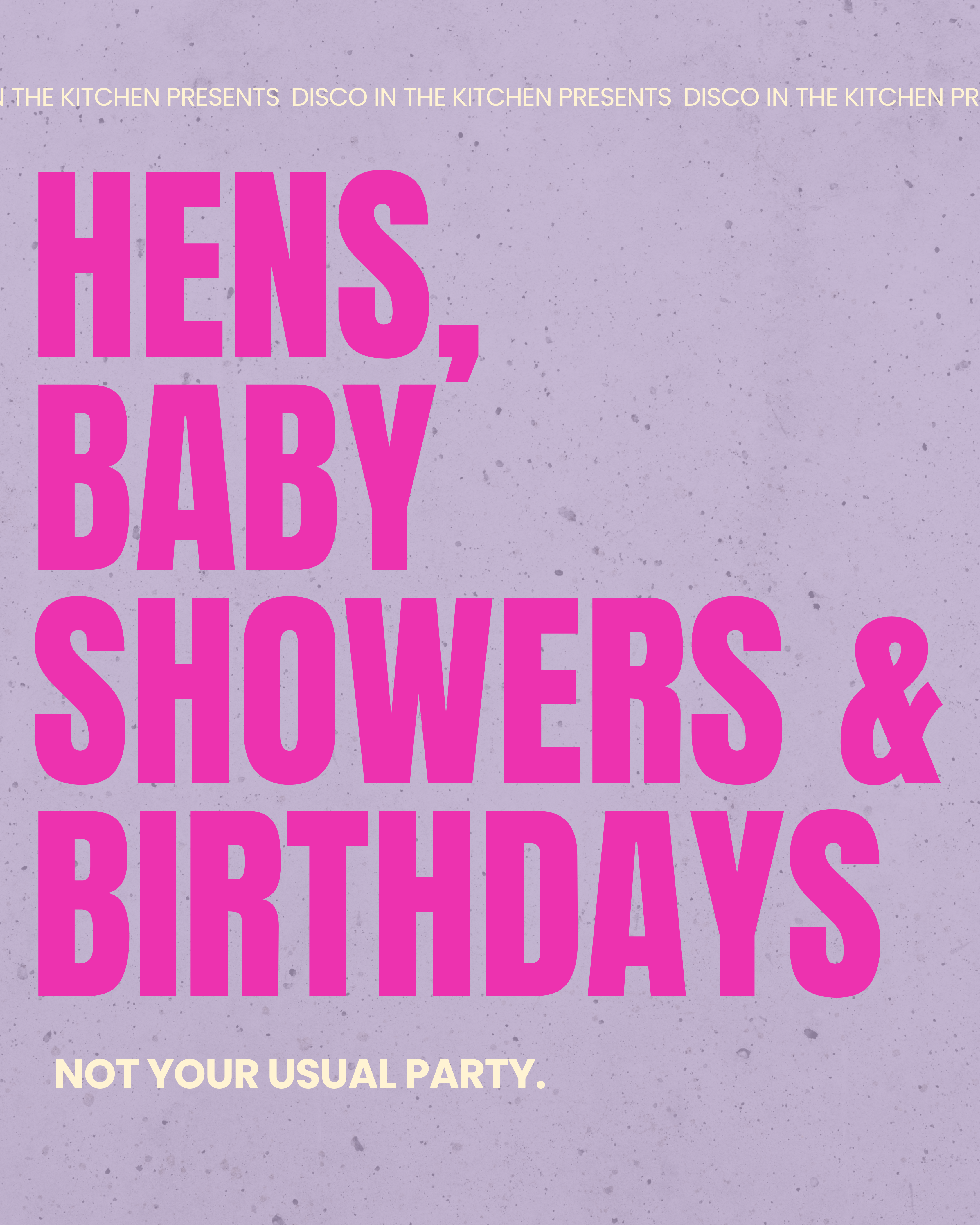 PRIVATE EVENTS - HENS • BABY SHOWERS • BIRTHDAY PARTIES • JUST BECAUSE SOCIALS