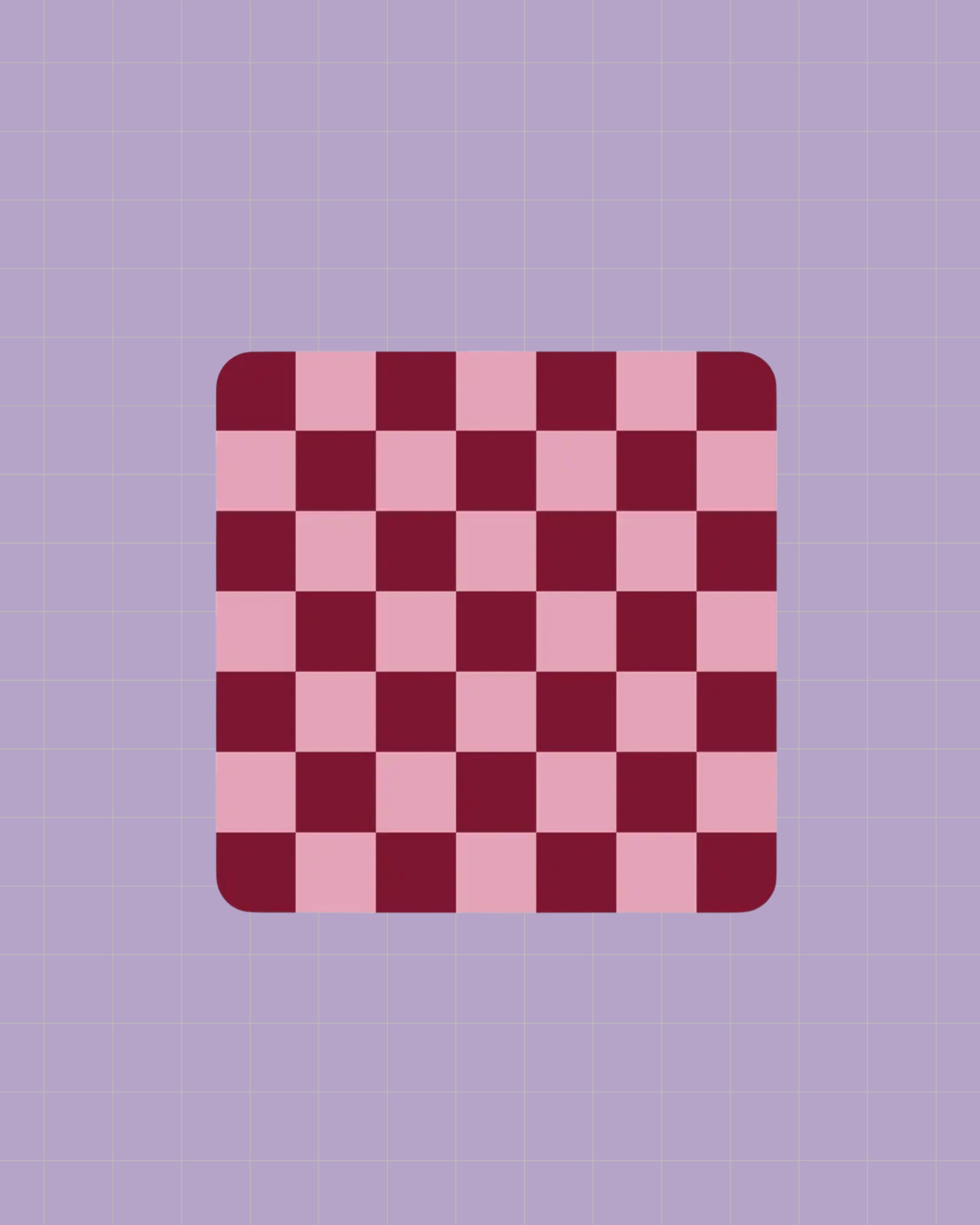 Pink & Red Checkered Coaster