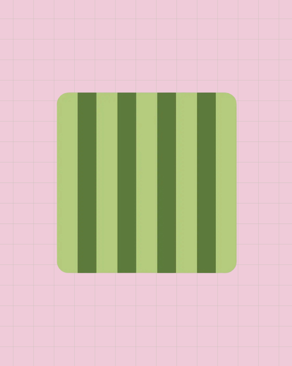 Green Stripe Coaster