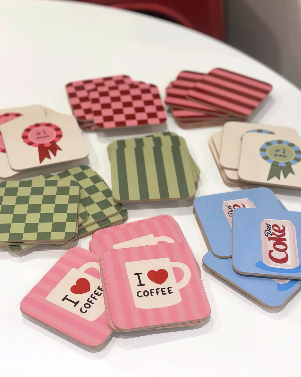 Green Stripe Coaster