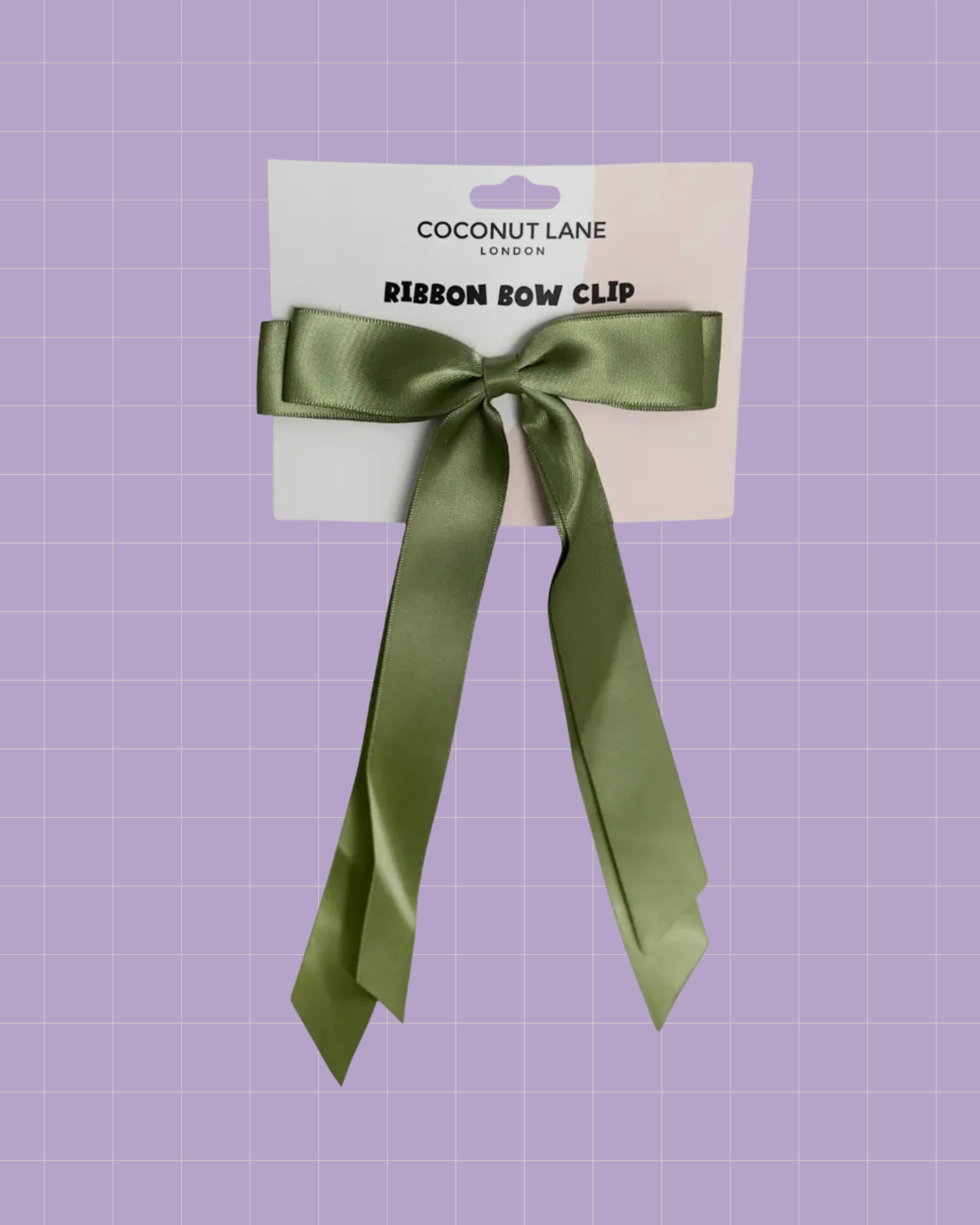 Ribbon Bow Berelle Clip - Chic Khaki