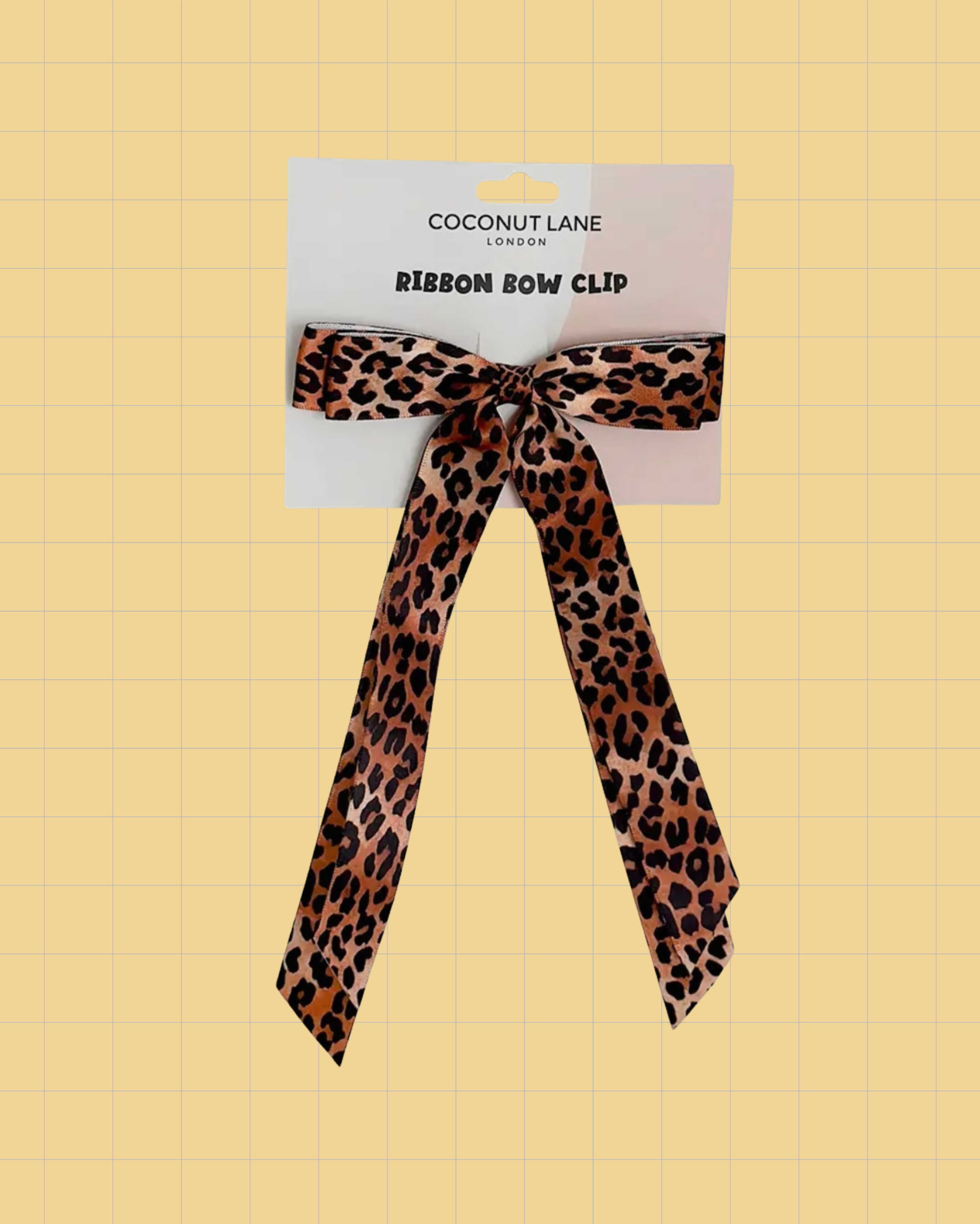 Ribbon Bow Berelle Clip - Leopard