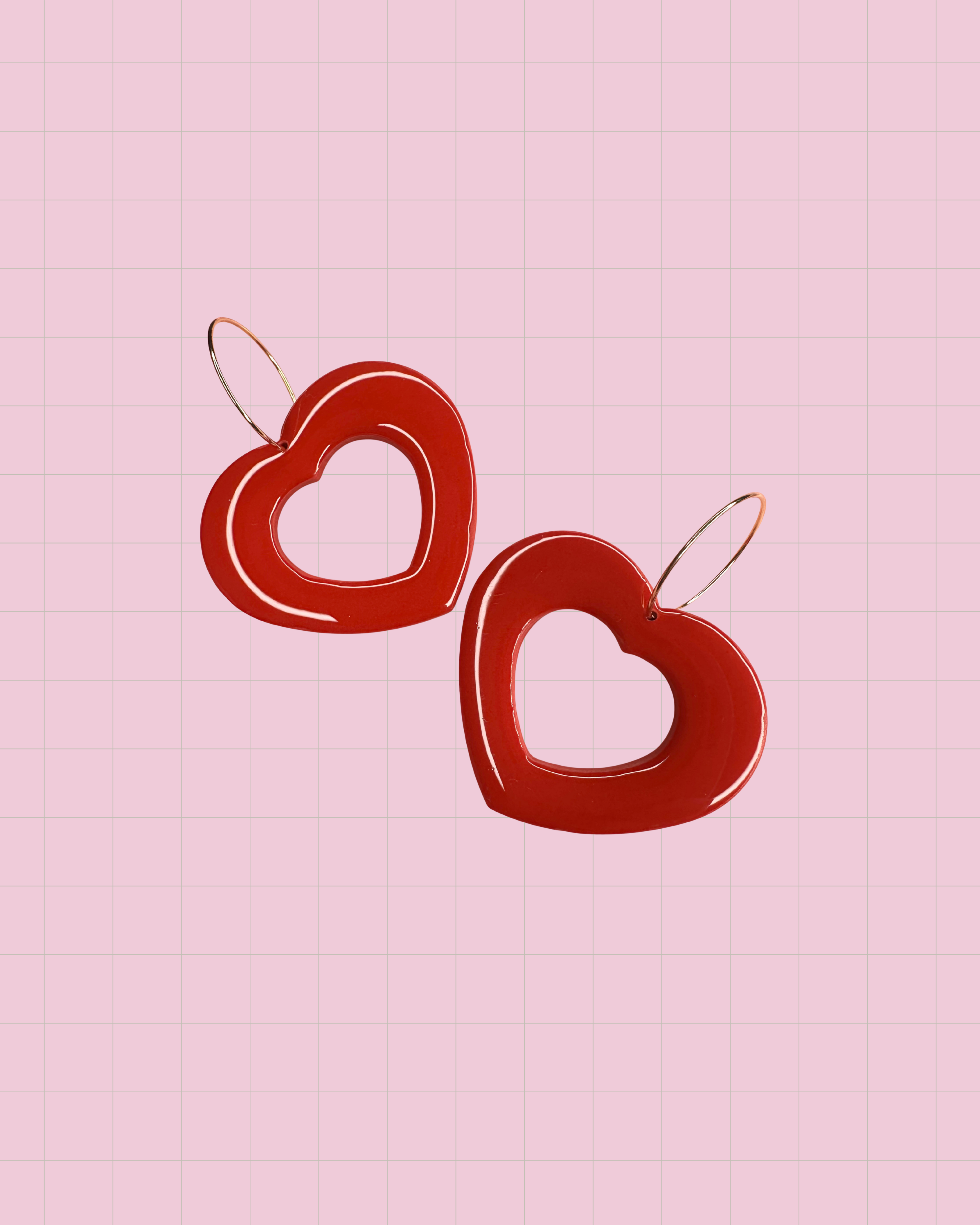 A Little Love - Large Heart Hoop Earrings