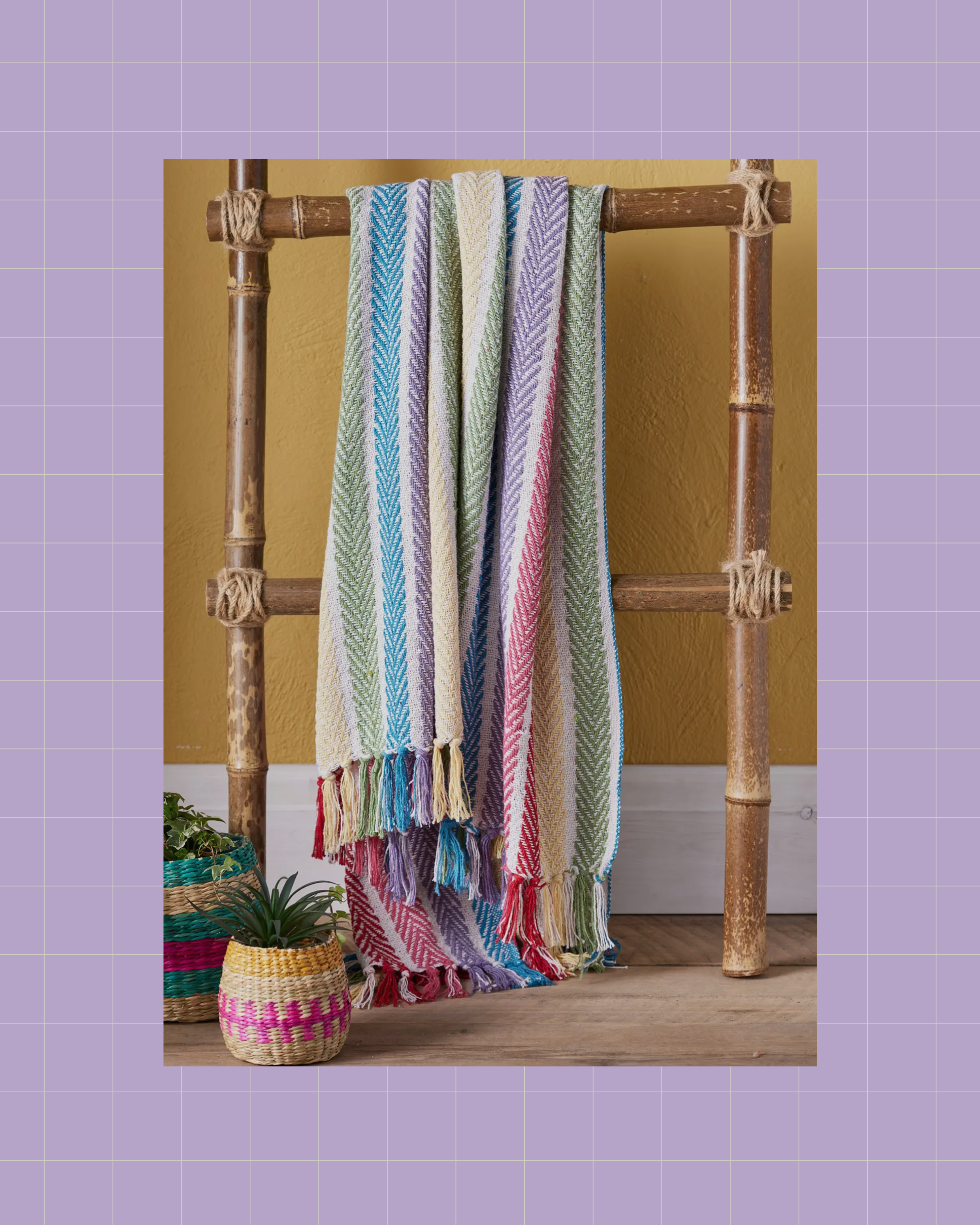 Recycled Cotton Rainbow Arrow Stripe