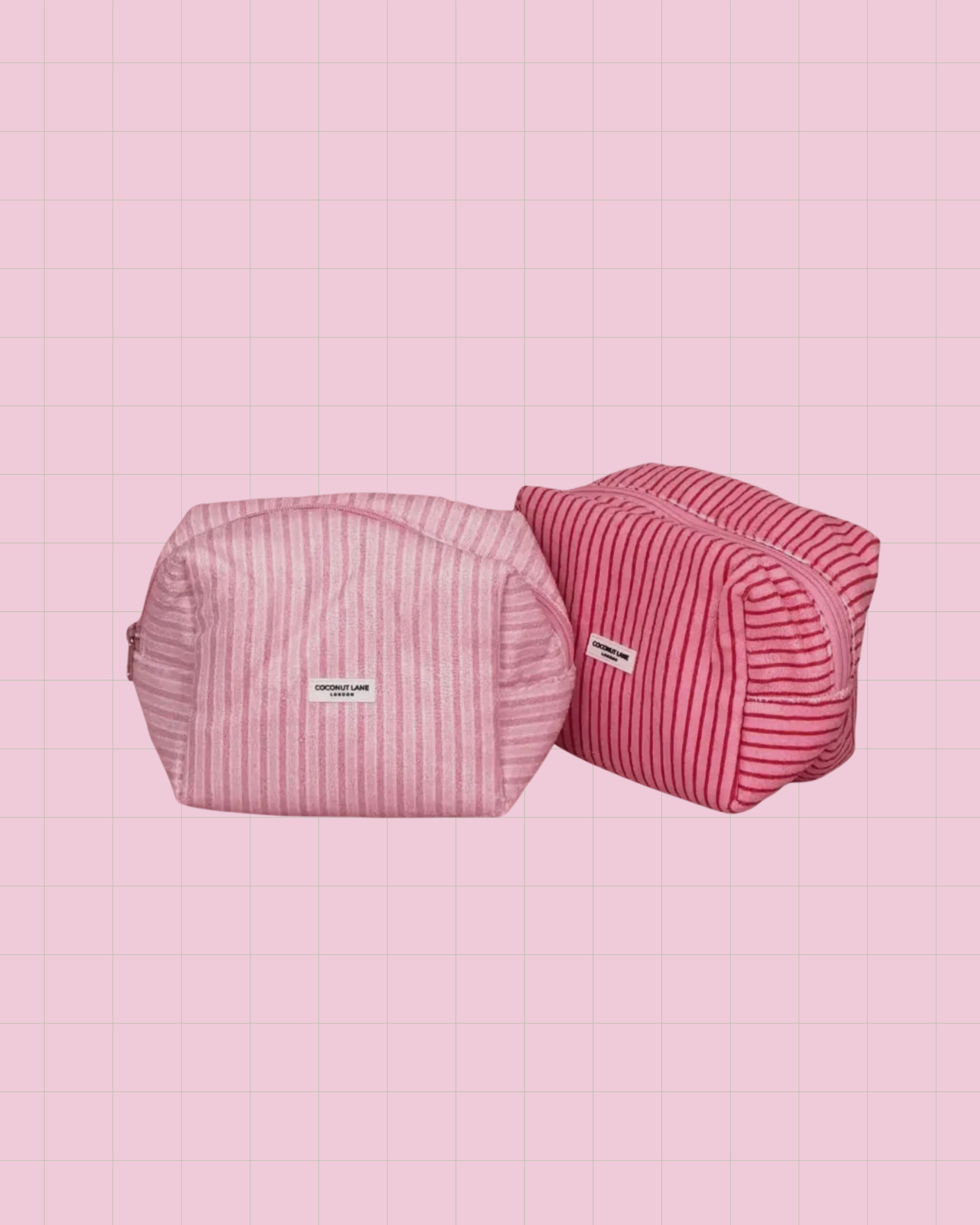 Towel Makeup Pouch - Powder Stripe