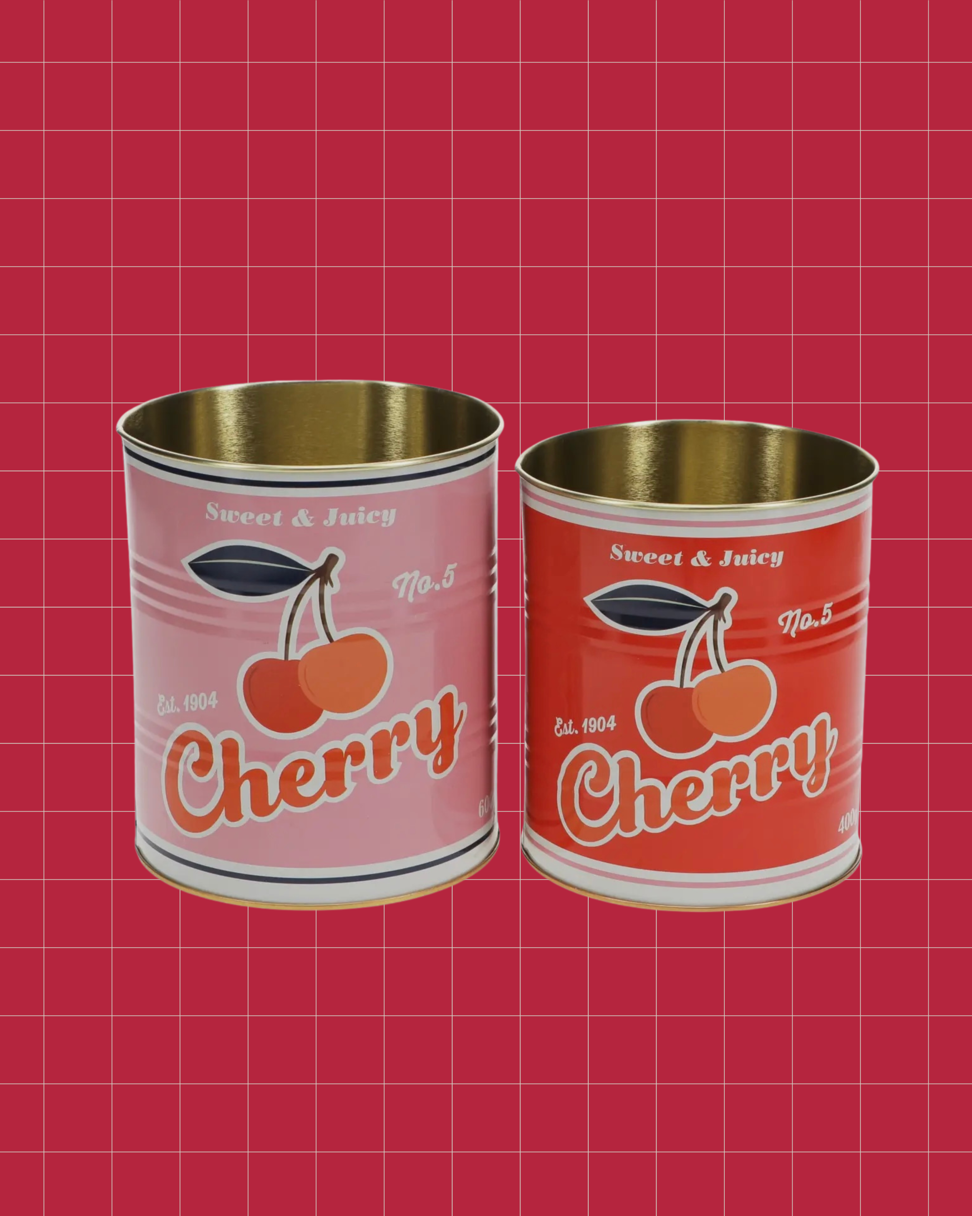 Cherry Storage Tins (Set of 2)